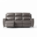 Leren bank met relaxfunctie in bruin ongeveer 200 x 90 x 90cm